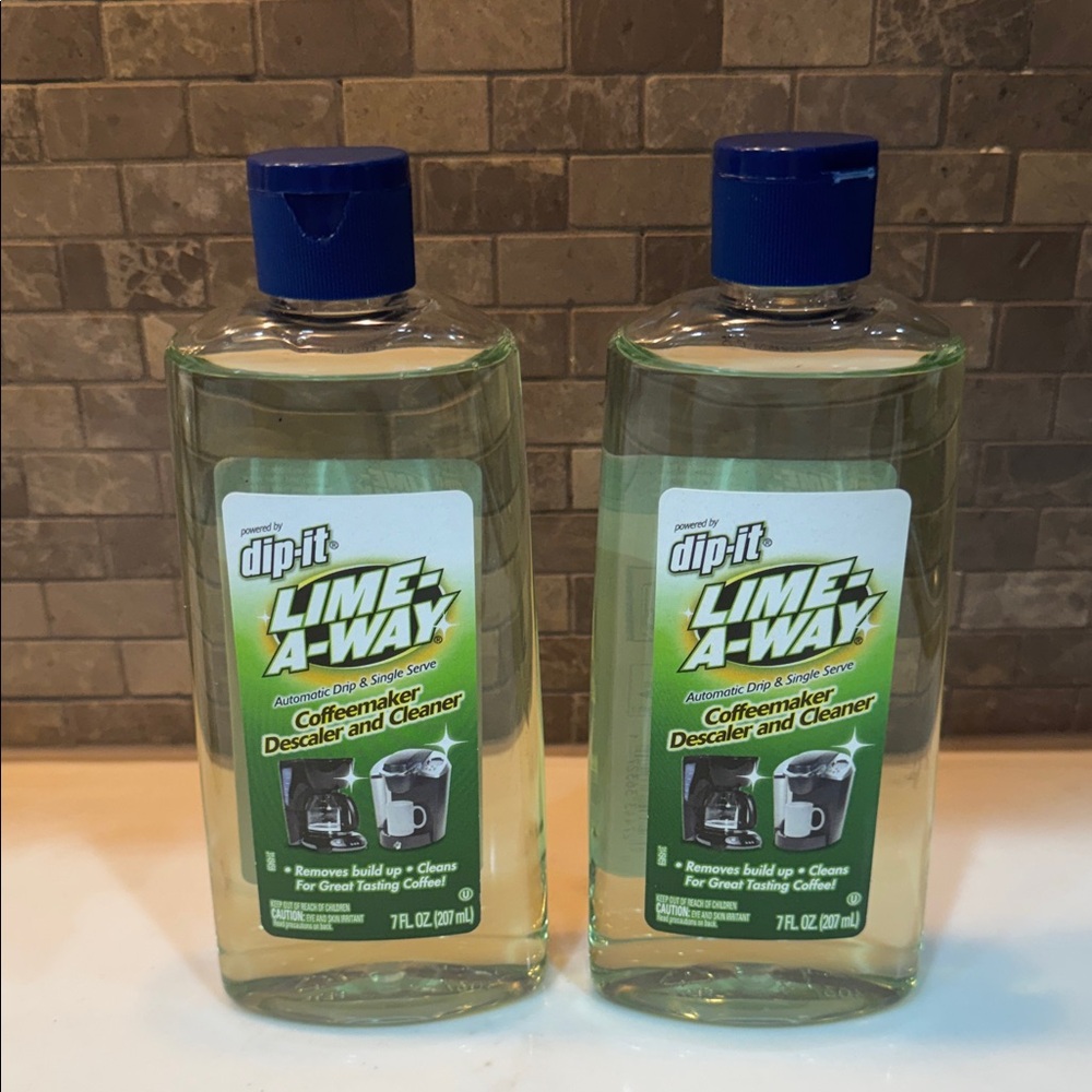 dip-it Lime-A-Way Coffeemaker Descaler & Cleaner 2 bottles 7 oz each